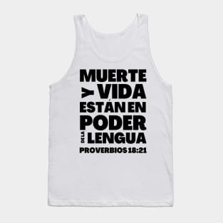 Proverbs 18-21 Power of The Tongue Spanish Tank Top